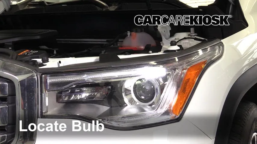 2018 GMC Acadia SLT 3.6L V6 Éclairage Feux de croisement (remplacer l'ampoule)